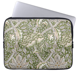 : William Morris Windrush Grönt Mönster: Vintage Laptop Fodral