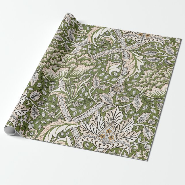 : William Morris Windrush Grönt Mönster: Vintage Presentpapper (Utrullad)