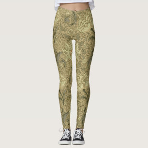 William Morris Windrush Tapet Mönster Leggings