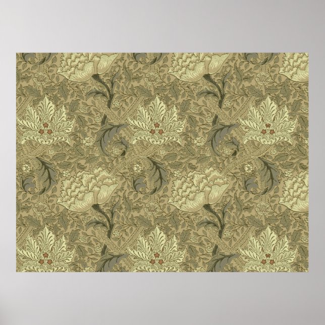 William Morris Windrush Tapetmönster Poster (Framsidan)