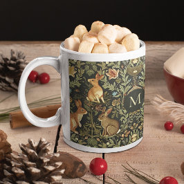 William Morris Woodland Blommigt Rabbits jul Jumbo Mugg