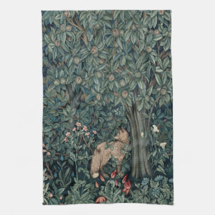 William Morris Woodland Tapestry Fox Kökshandduk
