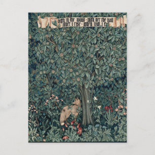 William Morris Woodland Tapestry Fox Vykort