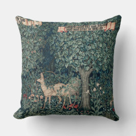 William Morris Woodland Tapestry Hjort Stag Kudde
