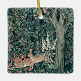 William Morris Woodland Tapestry Rabbits Julgransprydnad Keramik