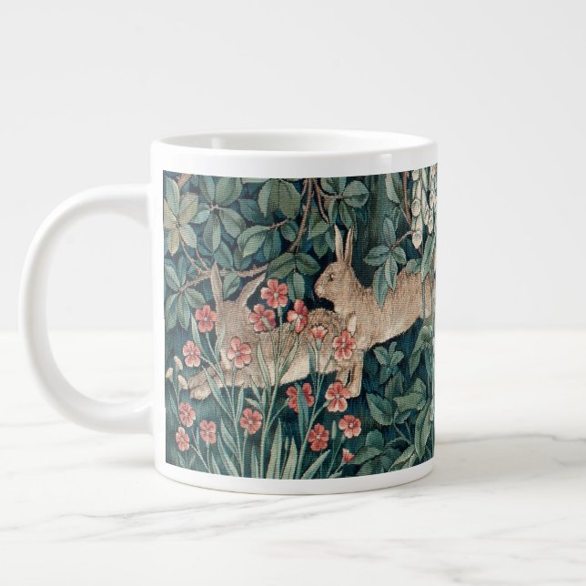 William Morris Woodland Tapestry Rabbits Jumbo Mugg (Vänster)