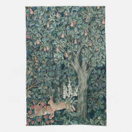 William Morris Woodland Tapestry Rabbits Kökshandduk