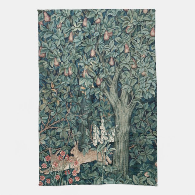 William Morris Woodland Tapestry Rabbits Kökshandduk (Vertikal)