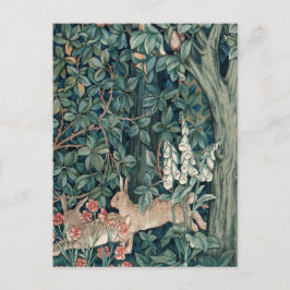 William Morris Woodland Tapestry Rabbits Vykort
