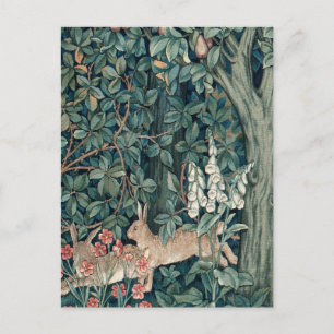 William Morris Woodland Tapestry Rabbits Vykort