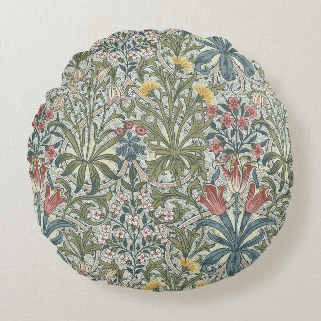 William Morris Woodland Weeds Rund Kudde (Framsidan)