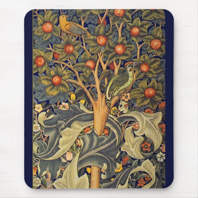 William Morris Woodpecker Pre-Raphaelite Musmatta (Framsidan)