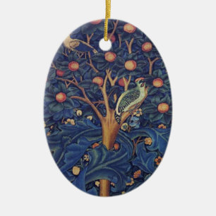 William Morris Woodpecker Tapestry Arts & Crafts Julgransprydnad Keramik