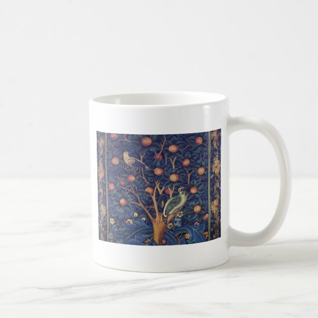 William Morris Woodpecker Tapestry Arts & Crafts Kaffemugg (Höger)