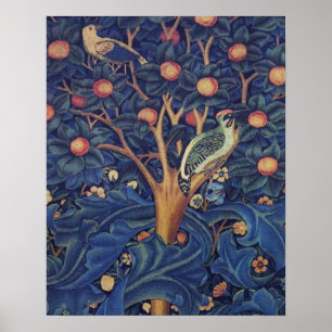 William Morris Woodpecker Tapestry Arts & Crafts Poster