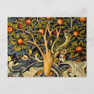 William Morris Woodpecker Tapestry Arts & Crafts Vykort