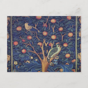 William Morris Woodpecker Tapestry Arts & Crafts Vykort
