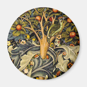 William Morris Woodpecker Tapestry Birds Blommigt Magnet