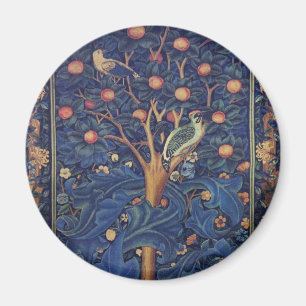 William Morris Woodpecker Tapestry Birds Blommigt Magnet