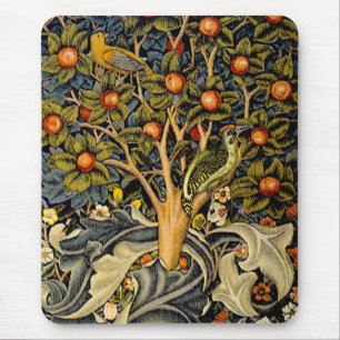 William Morris Woodpecker Tapestry Birds Blommigt Musmatta
