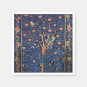 William Morris Woodpecker Tapestry Birds Blommigt Pappersservett