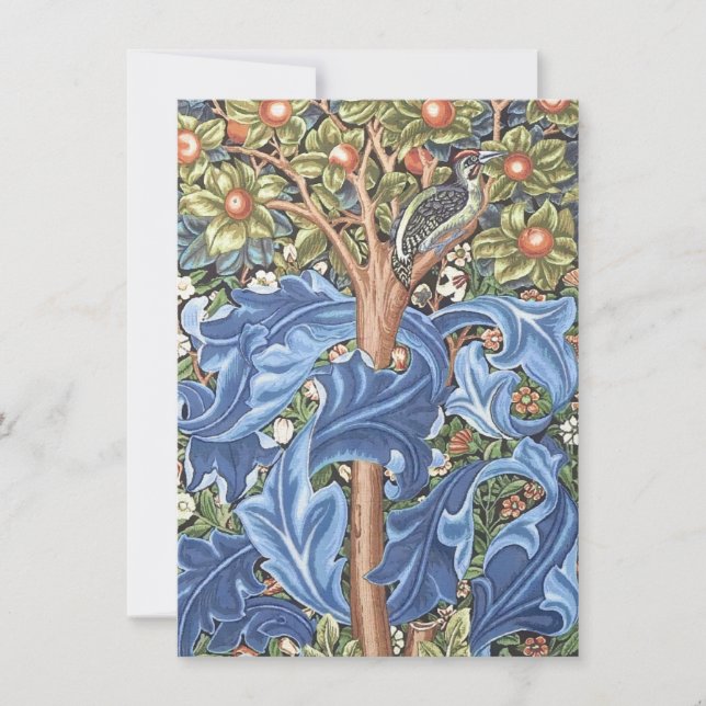 William Morris Woodpecker Tapestry Blommigt Vintag (Framsida)