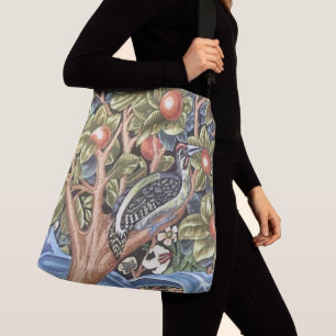 William Morris Woodpecker Tapestry Blommigt Vintag Axelväska