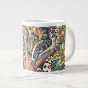 William Morris Woodpecker Tapestry Blommigt Vintag Jumbo Mugg