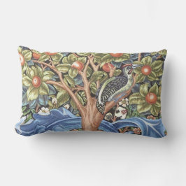 William Morris Woodpecker Tapestry Blommigt Vintag Lumbarkudde