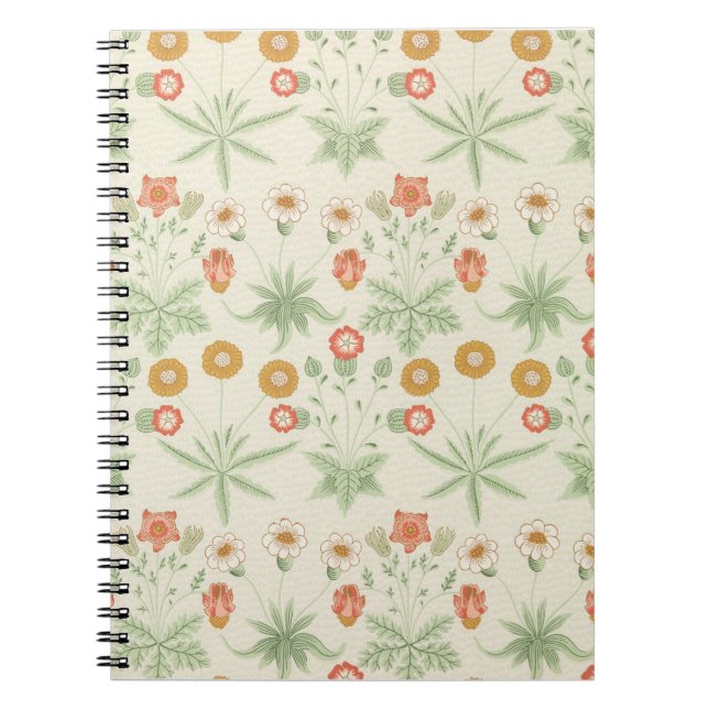 William Morris's (1834-1896) Daisy mönster. Anteckningsbok (Framsidan)