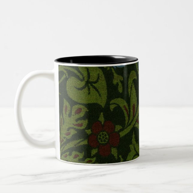 William Morris's (1834-1896) Tulip mönster. Två-Tonad Mugg (Vänster)
