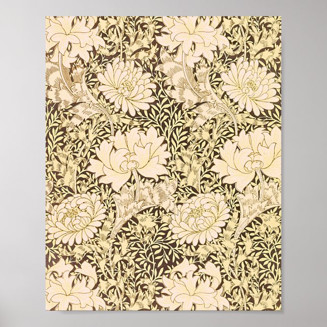 William Morris's Chrysanthemum mönster Poster (Framsidan)