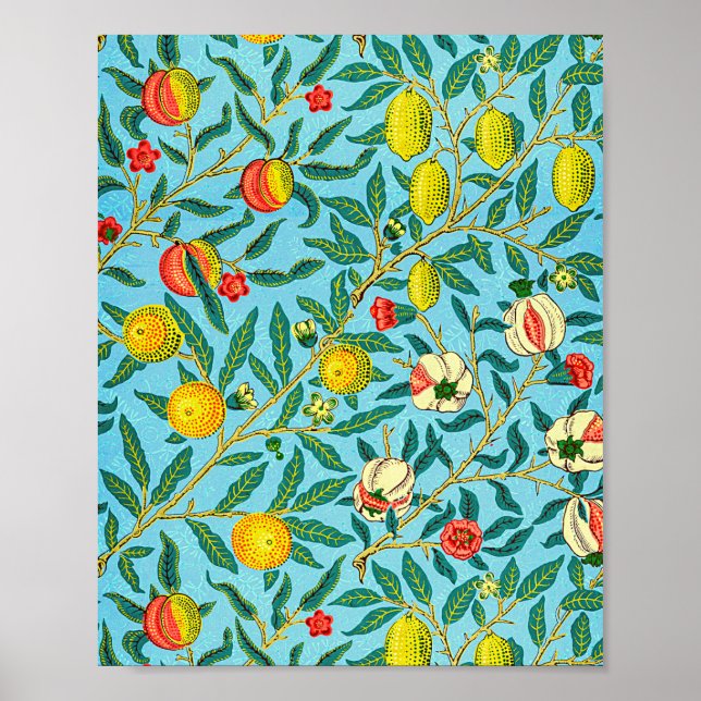William Morris's Four fruits berömd mönster Poster (Framsidan)
