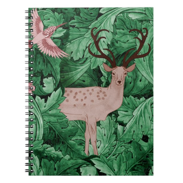 William Morris's grönt löv bakgrund Anteckningsbok (Framsidan)