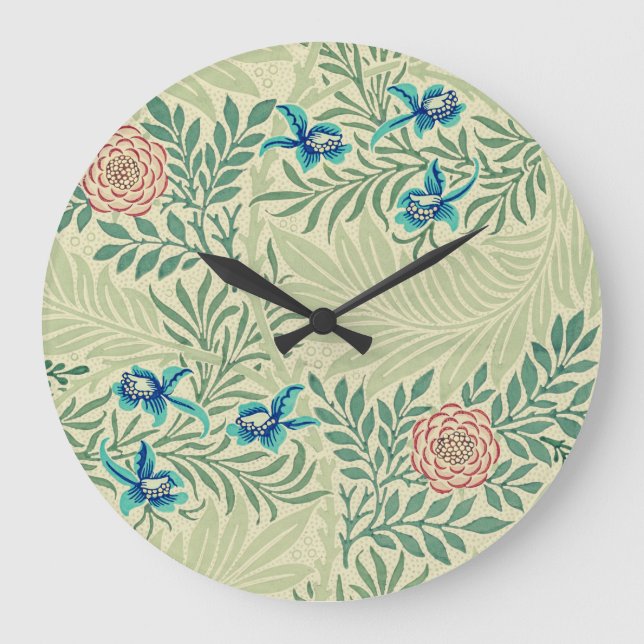 William Morris's Larkspur berömd mönster Stor Klocka (Framsida)