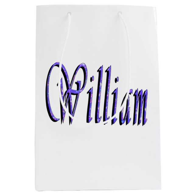 William Namn I Blå Glitter, (Framsidan)