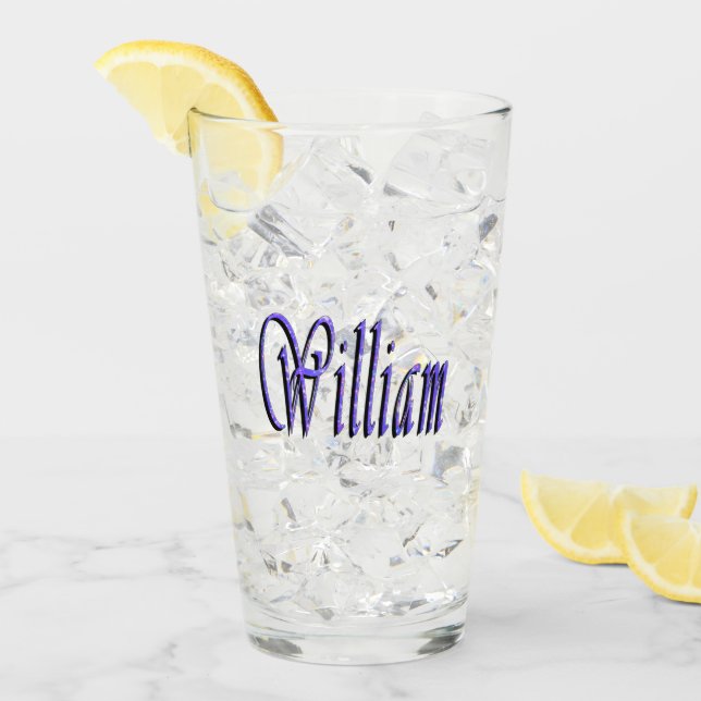 William Namn I Blå Glitter, Glaskopp (Framsida Ice)