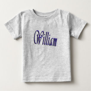 William Namn I Blå Glitter T Shirt