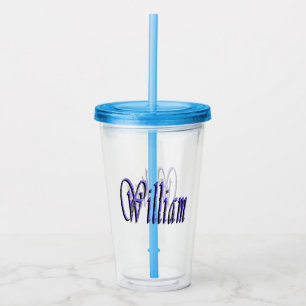 William Namn I Blå Glitter, Take Away Mugg