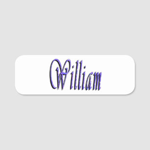 William Namn in Blue Gnistra Namnbricka