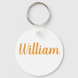 William namn Metallring nyckelring