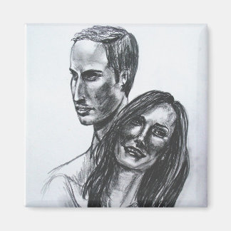 William och Kate Bröllop Magnet