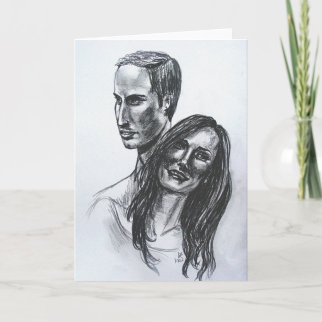 William och Kate hälsningkort Kort (Framsida)