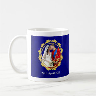 William och Kate kunglig bröllopkyss Kaffemugg