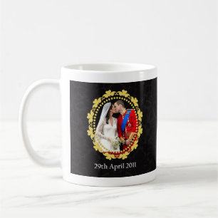 William och Kate kunglig bröllopkyss Kaffemugg