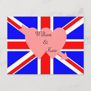 William och Kate Royal Bröllop vykort
