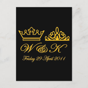 William och Kate Royal Bröllop Vykort