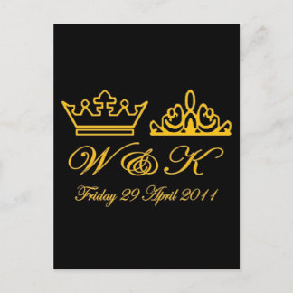 William och Kate Royal Bröllop Vykort