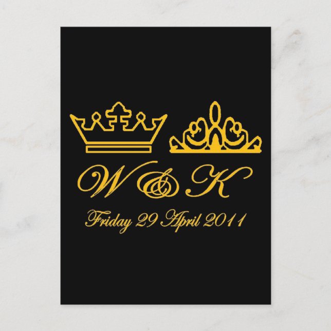 William och Kate Royal Bröllop Vykort (Framsida)