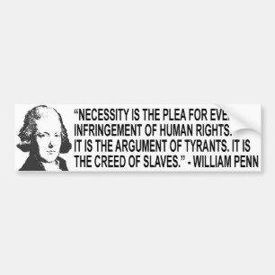 William Penn citationsteckenbildekal Bildekal